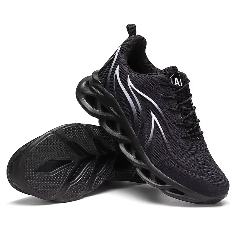 Fashion Running Shoes for Men Breathable Sneakers Knit Athletic Blade Cushioning Jogging Trainers Lightweight Sports Shoes Man