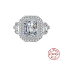 luxury pass diamond tester 3CT VVS1 D color moissanite rings designer for women 925 sterling silver love ring girl wedding engagement ring jewelry woman gift with box