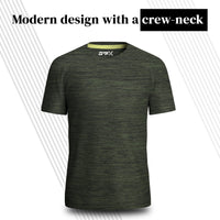 [5 Pack] Men’S Dry-Fit Activewear Crewneck T Shirts Running Gym Workout Quick Dry Tee Top