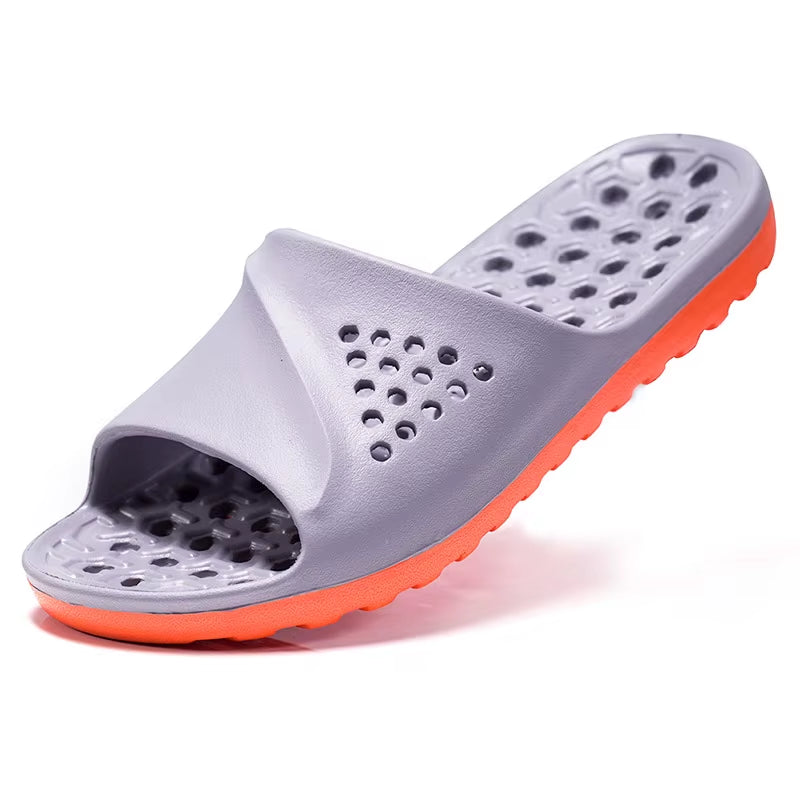 Mens Badslippers Casual Non-Slip Slides Summer Massage Flip Flops Bathroom Beach Slipper Fashion Soft Sole Man Massage Sandals