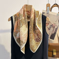 Artistic and fresh floral temperament small square scarf --879148
