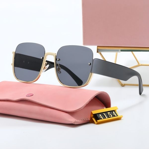 New fashion gift sunglasses classic square sunglasses beach UV and radiation protection sunglasses unisex style sunglasses casual travel sunglasses with box 4154