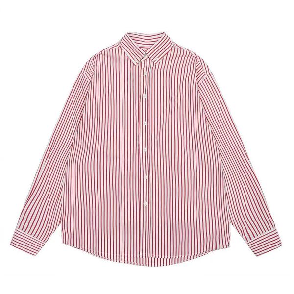 women Men High quality AAA cotton The long-sleeved shirt with horse embroidery has a loose rest A1