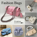 Premium Leather 26cm/20cm/18cm Women's Soft Puff Shoulder Bag Handbag Messenger Bags