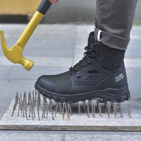 S1 Safety Boots Men Work Shoes Anti-Smashing Steel Toe Work Safety Shoes Male Female Boots Anti-Slippery EUR Size 37-48