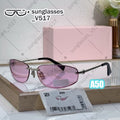 designer sunglasses women sunglasses oval glasses sunglasses men European and American fashion rimless Metal frame Suitable for all kinds of wear goggles
