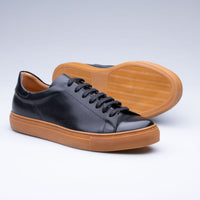 Raar Wear Geon Black Leather Sneaker for Men, Handmade Leather Sneakers, Casual Leather Sneakers, Genuine Leather Shoes