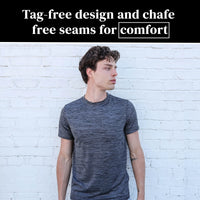 [5 Pack] Men’S Dry-Fit Activewear Crewneck T Shirts Running Gym Workout Quick Dry Tee Top