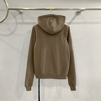 Classic Black Zip-up Hooded Long Sleeve Sweatshirt For Men