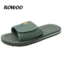 Comfortable Bathroom Slippers for Men Summer Massage Home Rubber Sole Non-Slip Gray Slide Beach Shoes Sandals Wholesale Dropship