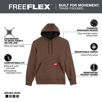 Men'S X-Large Brown Midweight Cotton/Polyester Long-Sleeve Pullover Hoodie
