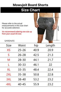 Quick Dry Swim Trunks for Men with Liner Summer Beach Shorts Red S-4XL