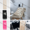 New Designer Women Scarf 100% cashmere Scarf shawl Stole Plain Embellished Soft and comfortable double-sided tassel letter scarf suitable for both women Headband