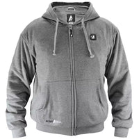 Unisex X-Large Grey Cotton Long Sleeved 5-Volt Heated Hoody