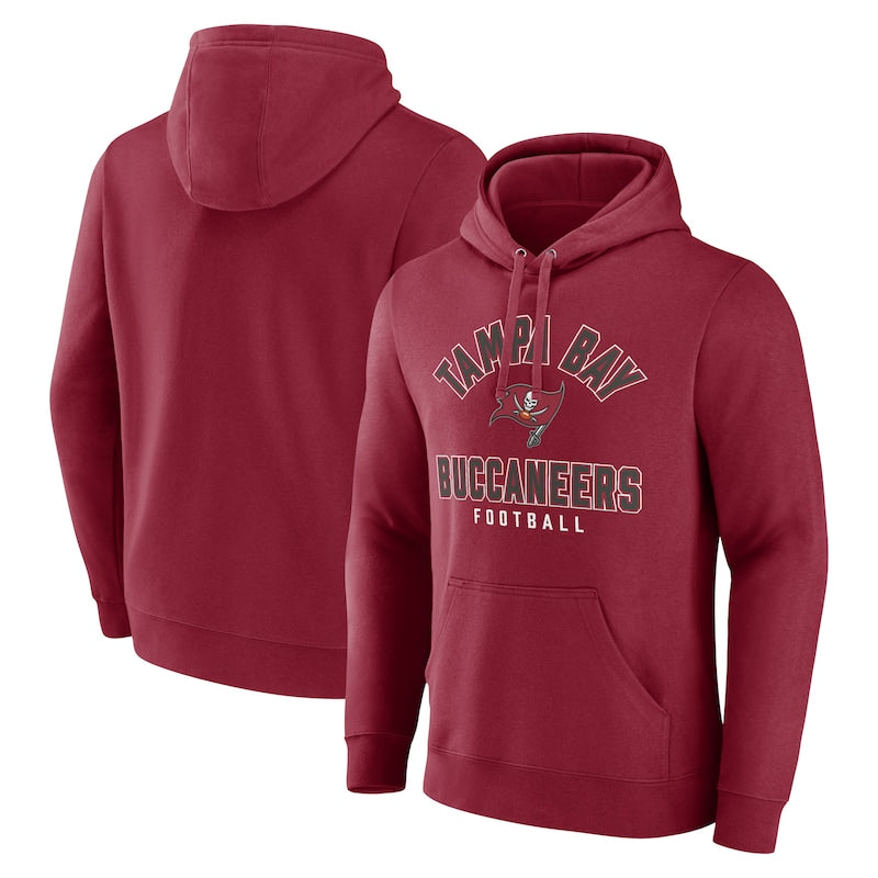 Men's Fanatics Red Tampa Bay Buccaneers Between the Pylons Pullover Hoodie