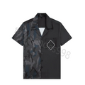 designe shirts mens 3 sided shape cotton shirt Button Up Shirts print bowling shirt Hawaii Floral Casual Shirts Men Slim Fit Short Sleeve t shirts