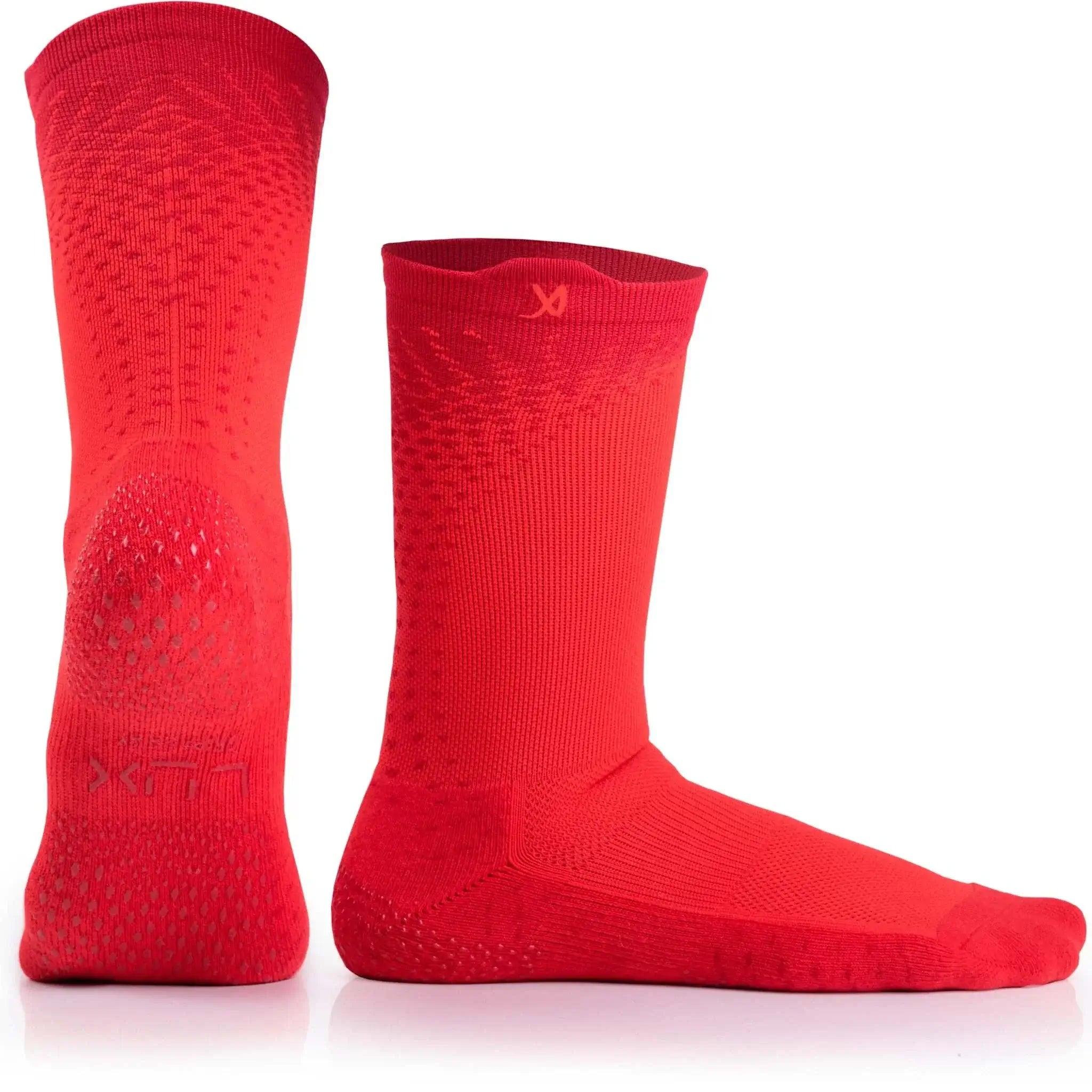 Sport Socks - Performance Grip Cleat Socks - Red - LUX
