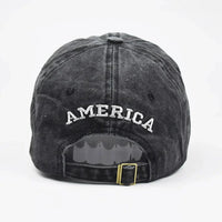 Women Baseball Cap Summer Denim Hats Men Spring USA Letter Flag Embroidery Baseball Hats Cotton Outdoor Vintage Visor Casual Cap VibeFlex Sports