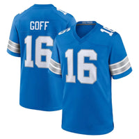 USA Football Jerseys 0 Gibbs 97 Hutchinson 16 Jared Goff 14 St Brown 20 Sanders 58 Sewell 5 Montgomery Stitched Jersey Shirt 