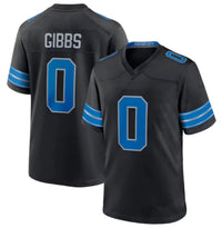 USA Football Jerseys 0 Gibbs 97 Hutchinson 16 Jared Goff 14 St Brown 20 Sanders 58 Sewell 5 Montgomery Stitched Jersey Shirt 