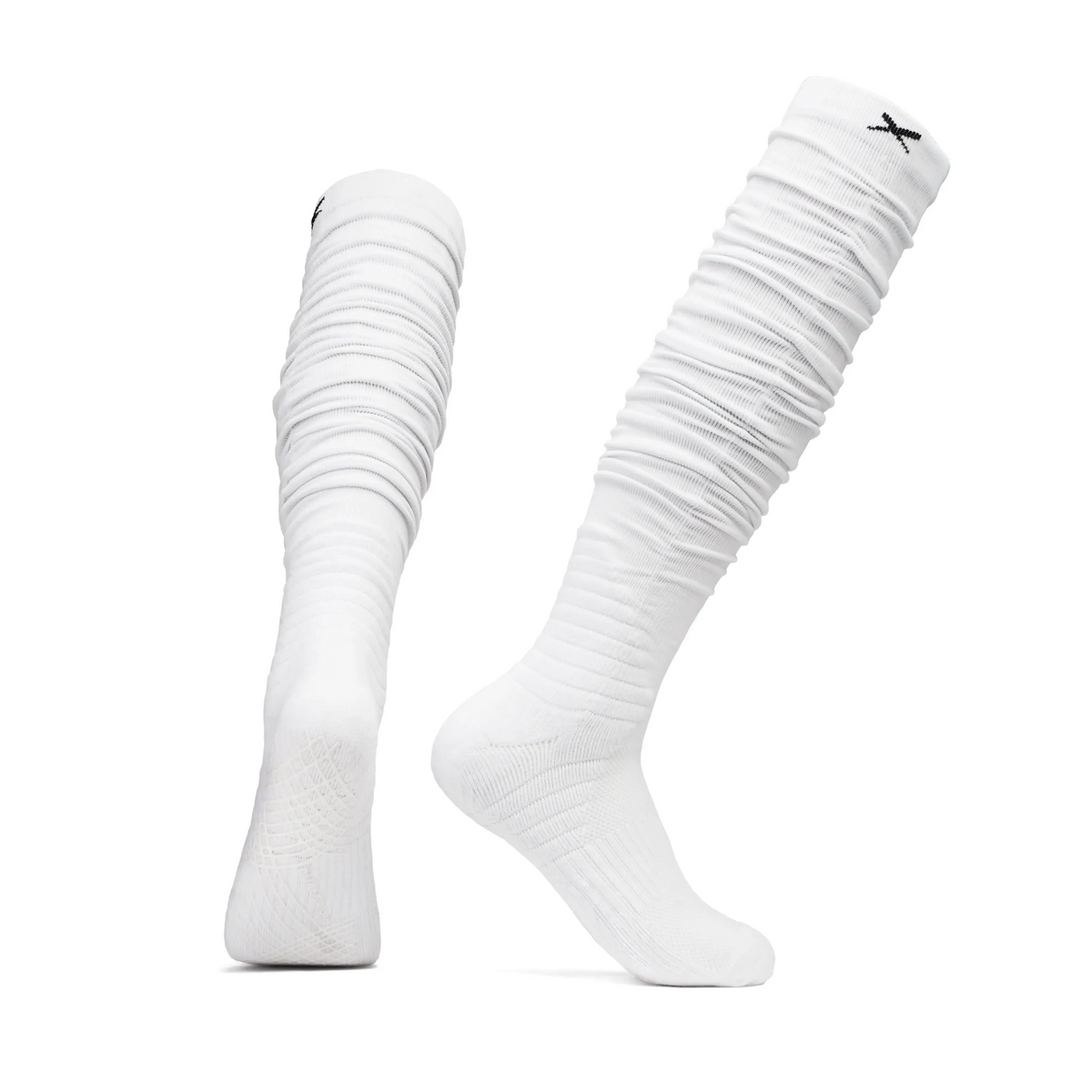 LUX Grip Scrunch Socks (White)