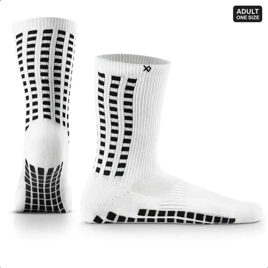 Grip Socks Football - Calf Socks - White - LUX - White / Large