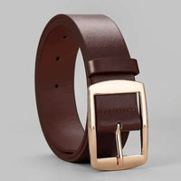 New Luxury Belt for Men PU Leather Belt Metal Pin Buckle High Quality Famous Brand Designer Waist Strap Belt for Jeans Plus S