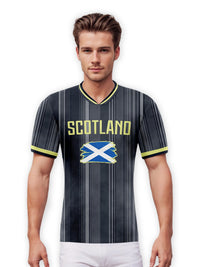 Custom Scotland Football Jersey Personalize Soccer Shirt with Name & Number Breathable Anti-Wrinkle Quick Dry for Men Women Y