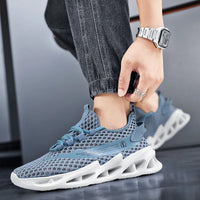 Summer Sneakers Men Trendy Breathable Running Tennis Shoes Outdoor Sports Tenis Masculino White Casual Walking Shoes
