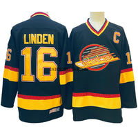 Trevor Linden Jersey 16 Vancouver Ice Hockey Jersey 10 Pavel Bure Jersey Retro Sweater Stitched Letters Numbers Us Size S-3xl