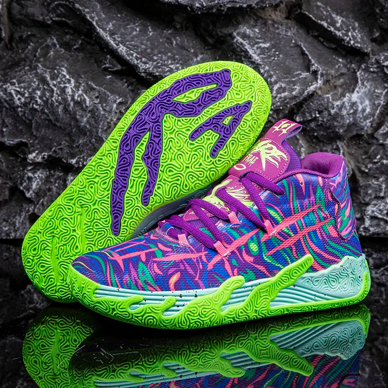 Breathable Comfortable Basketball Shoes Men Women Training Sports Sneakers True to Size Microfiber Upper Rubber Outsole