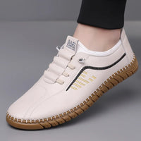 Handmade Leather Casual Men Shoes Design Sneakers Man Breathable Leather Shoes Men Outdoor Skate Shoes