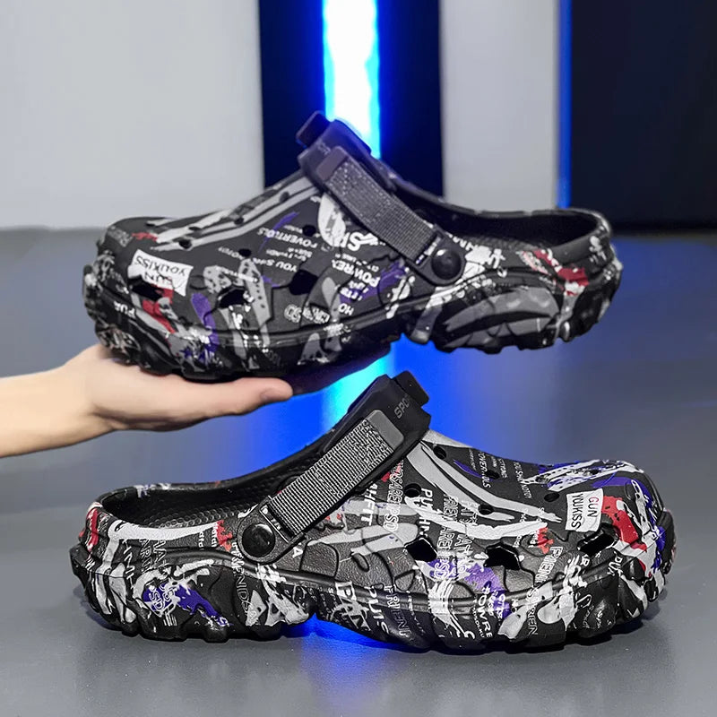 YRZL Men Slippers Summer Soft EVA Slides Lightweight Comfortable Indoor Outdoor Sandals for Men Anti-Slip Beach Shoes for Men