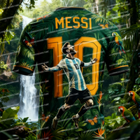 New Arrival Summer Men Jersey Top Fan Gift Messi Jersey Tshirt Men Football Jersey Women Jersey Adult Women Jersey Kid Jersey