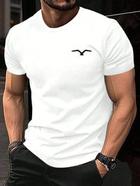 Simple Seagull Logo Print T-shirt Graphic T-shirt High Quality Men Women Short Sleeve T-shirt Men's Sportswear Men's Top