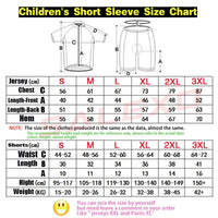 Bike Kids Short Sleeve Cycling Jersey Set Children Breathable Bike Clothing Boy and Girl Summer Quick Dry Bicycle Wear