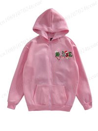 Nurse Christmas Hooded Jackets Fashion Women Personalized Warm Hoodies Casual Zipper Streetwear Christmas Nursing Sweatshirts