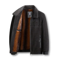Middle-aged dad's thickened and fleece coat, men's jacket, cotton-padded clothes for middle-aged and elderly people in winter