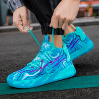 Breathable Comfortable Basketball Shoes Men Women Training Sports Sneakers True to Size Microfiber Upper Rubber Outsole