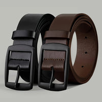 New Luxury Belt for Men PU Leather Belt Metal Pin Buckle High Quality Famous Brand Designer Waist Strap Belt for Jeans Plus S