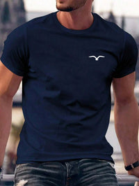 Simple Seagull Logo Print T-shirt Graphic T-shirt High Quality Men Women Short Sleeve T-shirt Men's Sportswear Men's Top