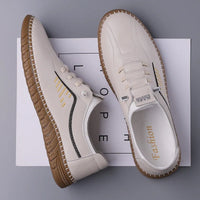 Handmade Leather Casual Men Shoes Design Sneakers Man Breathable Leather Shoes Men Outdoor Skate Shoes