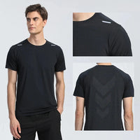 Quick Dry Men Running T-shirt Fitness Sports Top Gym Training Shirt Breathable Jogging Casual Sportswear VibeFlex Sports