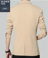 Men Business Fasion Casual Korean Style Western Suit Slim Fit Jacket Professional Formal Wedding Gift Party Clothes with Pock