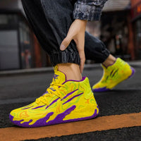 Breathable Comfortable Basketball Shoes Men Women Training Sports Sneakers True to Size Microfiber Upper Rubber Outsole