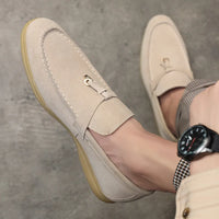 Fashion Men's Casual Shoes Genuine Suede Leather Men Classic British Style Tassels Loafers Moccasins Mens Outdoor Driving Fla