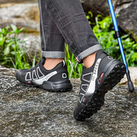 Men‘s Waterproof Hiking Shoes Outdoor Trainers Lace-up Climbing Shoes Women Trekking Sneakers Anti-slip Hunting Tactical Sneaker