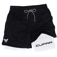 Men's Two-in-one Sports Shorts Breathable Casual Quick-drying Double-layer Shorts Summer Running Sportswear Bottoms M-3XL