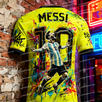 New Arrival Summer Men Jersey Top Fan Gift Messi Jersey Tshirt Men Football Jersey Women Jersey Adult Women Jersey Kid Jersey