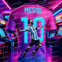 New Arrival Summer Men Jersey Top Fan Gift Messi Jersey Tshirt Men Football Jersey Women Jersey Adult Women Jersey Kid Jersey